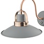 Lido - Graphite Grey and Copper Refined Industrial Wall Light