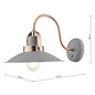 Lido - Graphite Grey and Copper Refined Industrial Wall Light