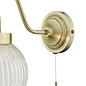 Tara - Ribbed Glass Globe Wall Light