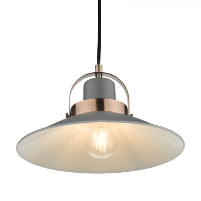 Lido - Graphite Grey and Copper Refined Industrial Pendant