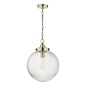 Tara - Ribbed Glass Globe Shape Pendant Light