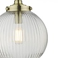 Tara - Ribbed Glass Globe Shape Pendant Light