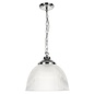 Eton - Parisian Bistro Style Dome Ribbed Glass Pendant