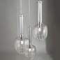 Eiffel - Ribbed Glass Modern 3 Light Cluster - Chrome