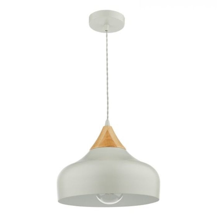 Stellan - Grey & Wood Pendant Light