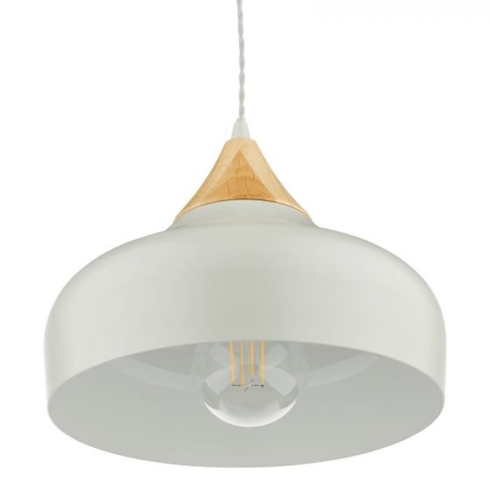 Stellan - Grey & Wood Pendant Light