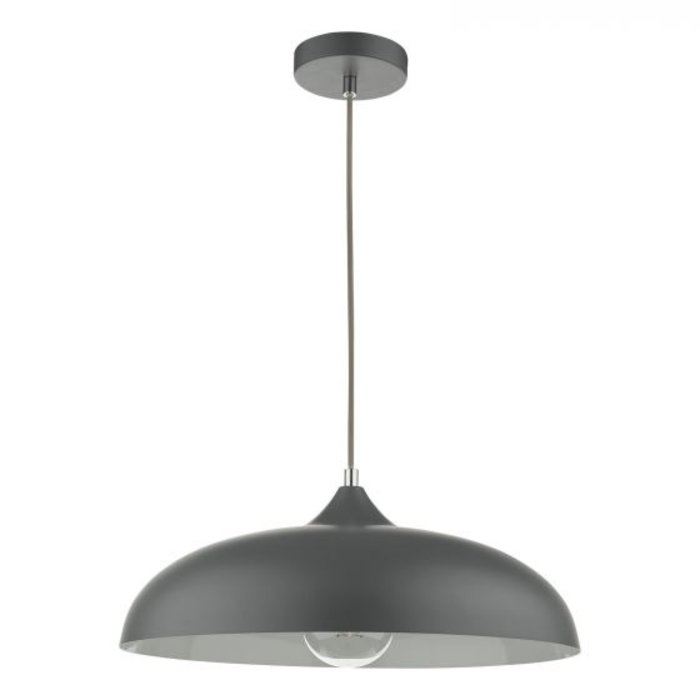 Kayleb - Graphite Grey Dome Pendant Light