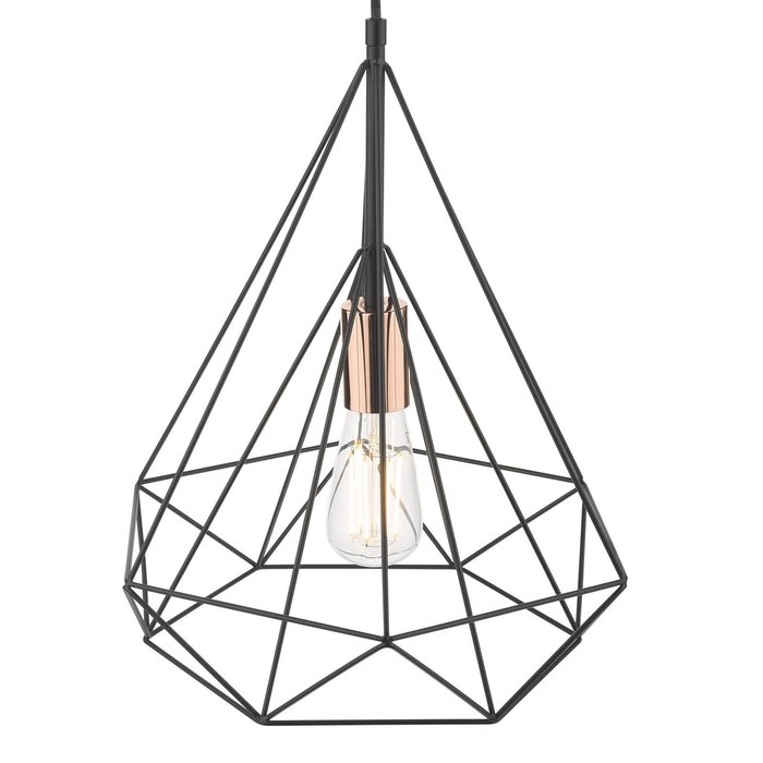 Sword - Single Wire Pendant - Black & Copper