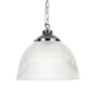 Eton - Parisian Bistro Style Dome Ribbed Glass Pendant