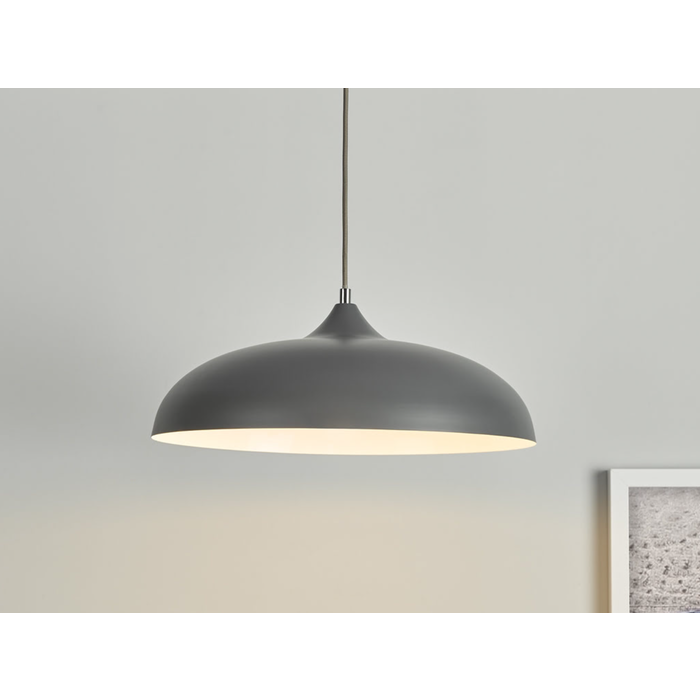 Kayleb - Graphite Grey Dome Pendant Light