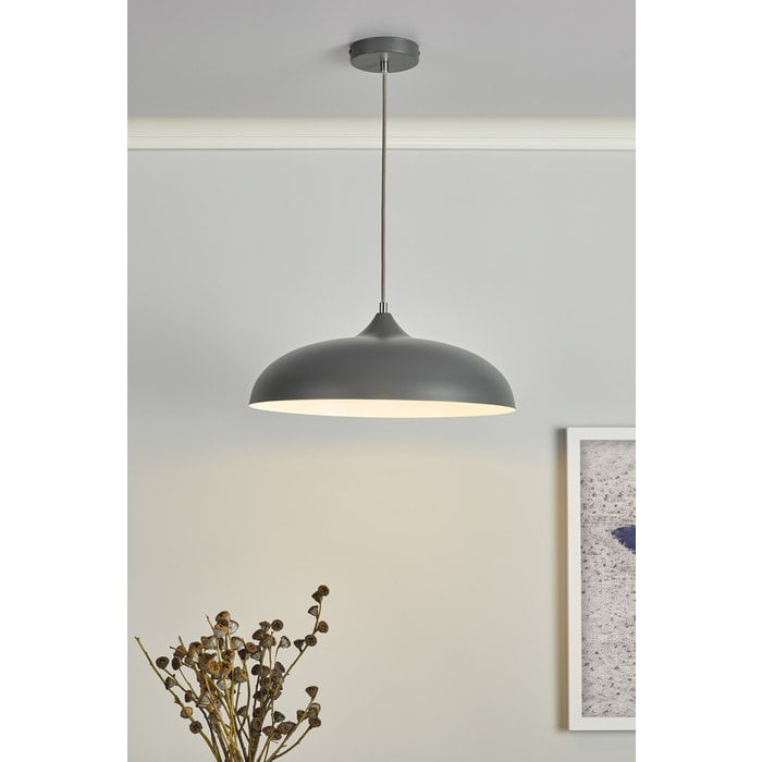 Kayleb - Graphite Grey Dome Pendant Light