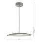 Enzo - Super Sleek LED Modern Scandi Pendant - Matte Grey