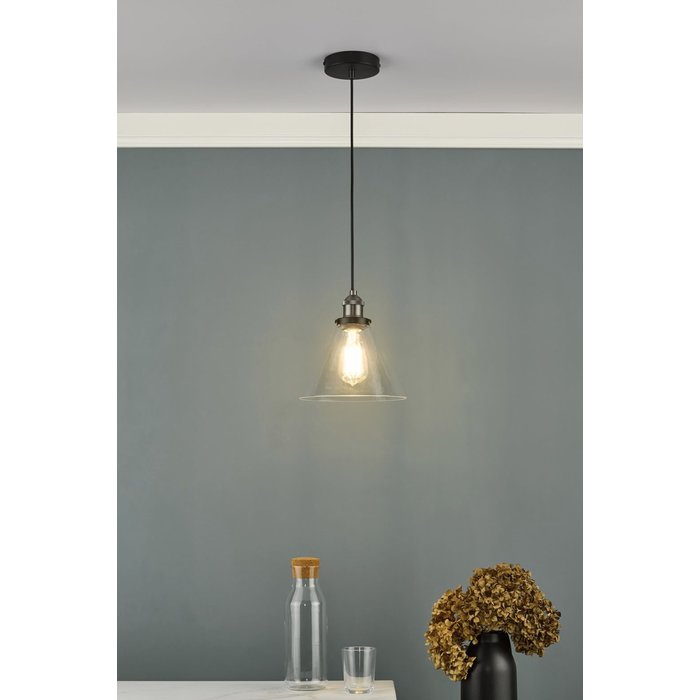 Magnus - Brushed Nickel & Glass Pendant Light