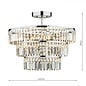 Erte - Semi Flush Art Deco Crystal Chandelier