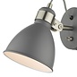 Nordic - Scandi Industrial Grey & Satin Chrome Wall Spotlight