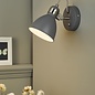 Nordic - Scandi Industrial Grey & Satin Chrome Wall Spotlight