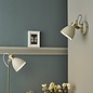 Nordic - Scandi Industrial Cream & Brass Wall Spotlight