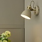 Nordic - Scandi Industrial Cream & Brass Wall Spotlight