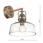 Sadie - Vintage Industrial Copper and Glass Wall Light