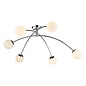 Ellen - Mid Century Opal Globe Large Low Ceiling Feature Light - Polished Chrome