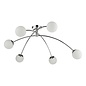 Ellen - Mid Century Opal Globe Large Low Ceiling Feature Light - Polished Chrome