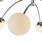 Ellen - Mid Century Opal Globe Large Low Ceiling Feature Light - Polished Chrome