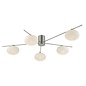 Robin - Minimalist Mid Century Semi Flush Ceiling Light - Satin Nickel