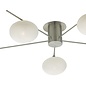 Robin - Minimalist Mid Century Semi Flush Ceiling Light - Satin Nickel