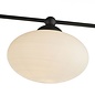 Black Semi Flush Ceiling Light – Robin - Mid Century Modern Opal Glass