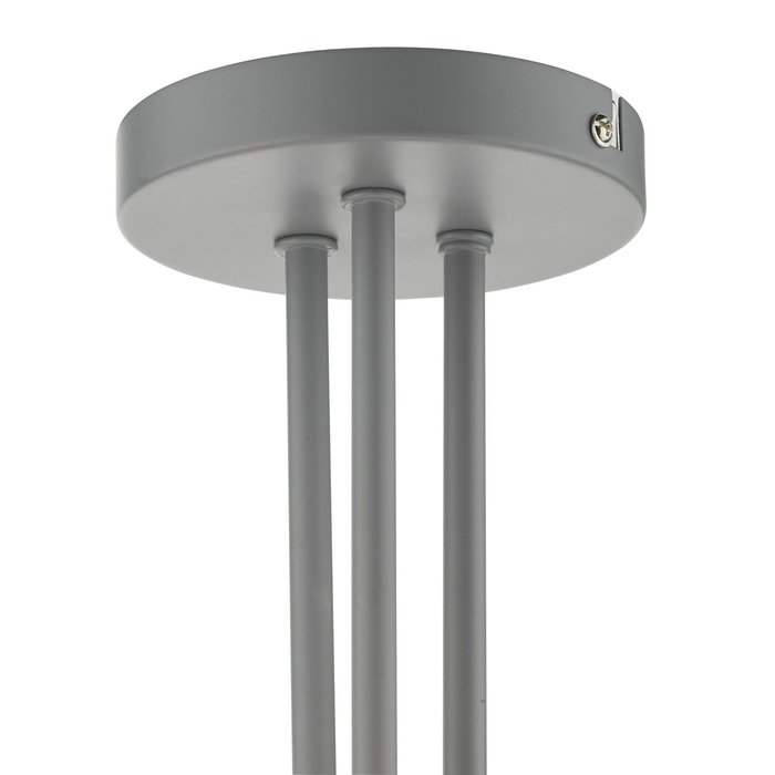 Curve - Opal Ball Matt Grey Semi Flush Light