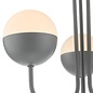 Curve - Opal Ball Matt Grey Semi Flush Light