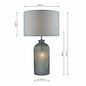 Pamplona - Dual Source Grey Glass Table Lamp