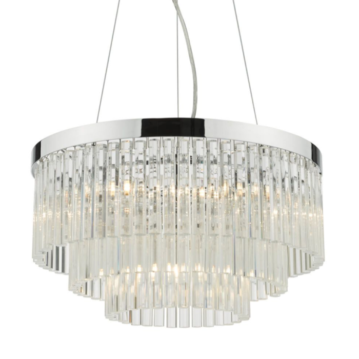 Giovanni - Tiered Crystal Art Deco Feature Pendant Light