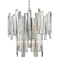 Katie - Modern Art Deco Tiered Clear Crystal Chandelier - Polished Chrome