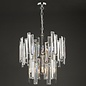 Katie - Modern Art Deco Tiered Clear Crystal Chandelier - Polished Chrome