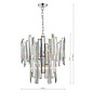 Katie - Modern Art Deco Tiered Clear Crystal Chandelier - Polished Chrome