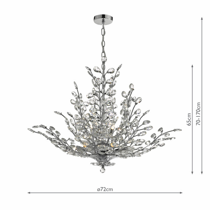 Blossom - Crystal Organic Tree Feature Chandelier