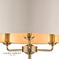 Sorrento - Drum Chandelier Floor Lamp - Ivory & Brass - Laura Ashley