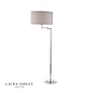 Marlowe - Classic Swing Arm Floor Lamp with Grey Linen Shade - Laura Ashley