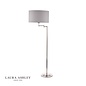 Marlowe - Classic Swing Arm Floor Lamp with Grey Linen Shade - Laura Ashley