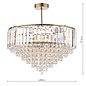 Vienna - Crystal & Brass Semi Flush Fountain Feature Ceiling Light - 5 Light - Laura Ashley