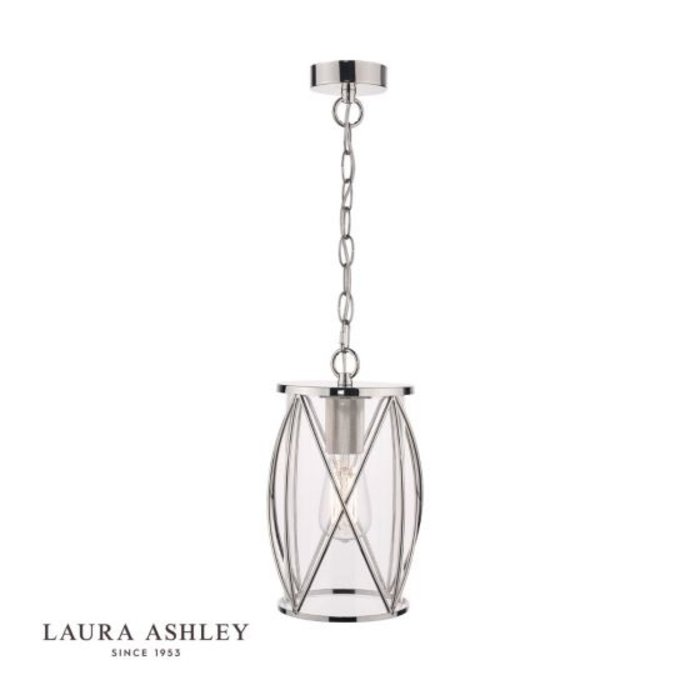 Beckworth - Polished Nickel Lantern Pendant - Laura Ashley