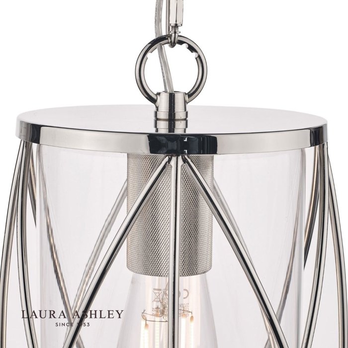 Beckworth - Polished Nickel Lantern Pendant - Laura Ashley