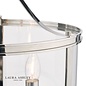 Harrington - Polished Nickel 3 Light Drum Lantern Ceiling Light - Laura Ashley