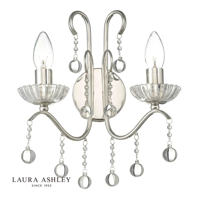 Charlotte - Classic Waterfall Crystal Wall Light - Laura Ashley