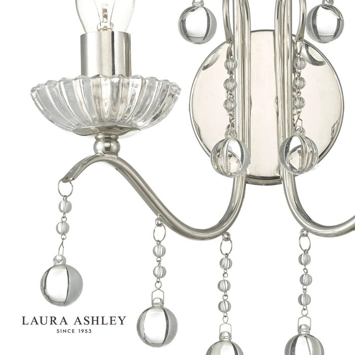 Charlotte - Classic Waterfall Crystal Wall Light - Laura Ashley