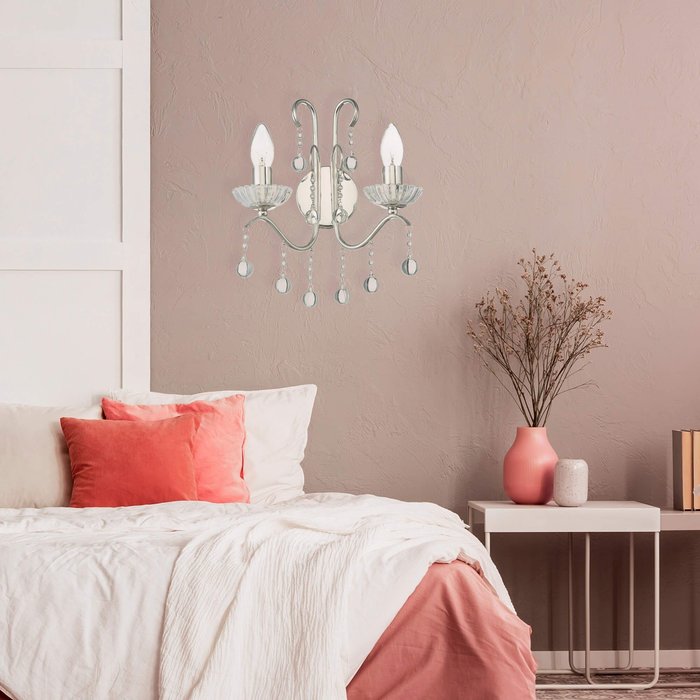 Charlotte - Classic Waterfall Crystal Wall Light - Laura Ashley