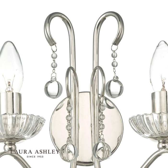 Charlotte - Classic Waterfall Crystal Wall Light - Laura Ashley