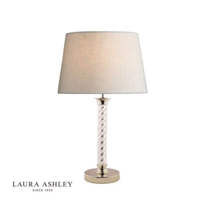 Louis - Twisted Glass Column Table Lamp - Base - Laura Ashley