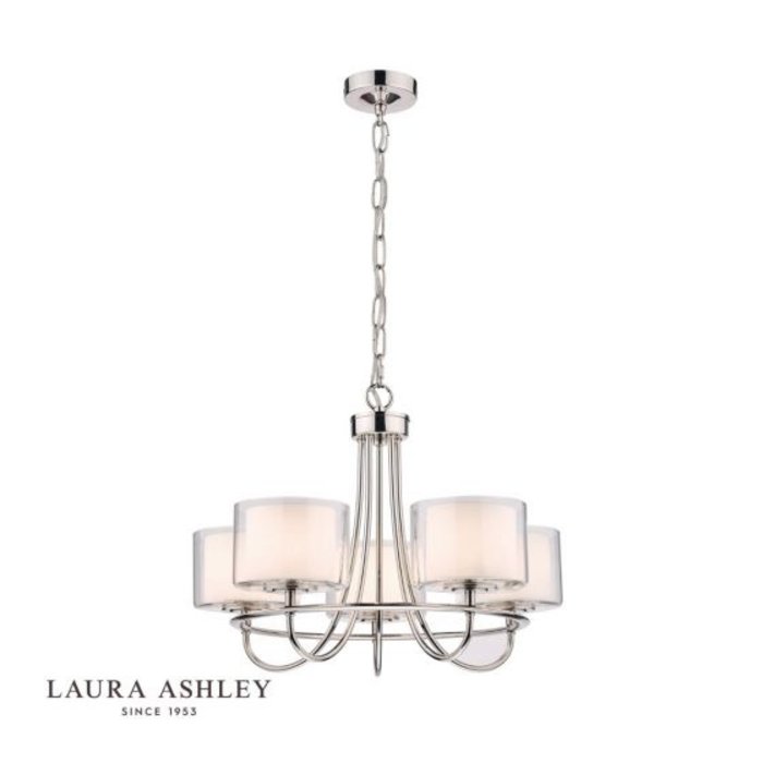 Southwell - Modern Elegant 5 Light Chandelier - Laura Ashley